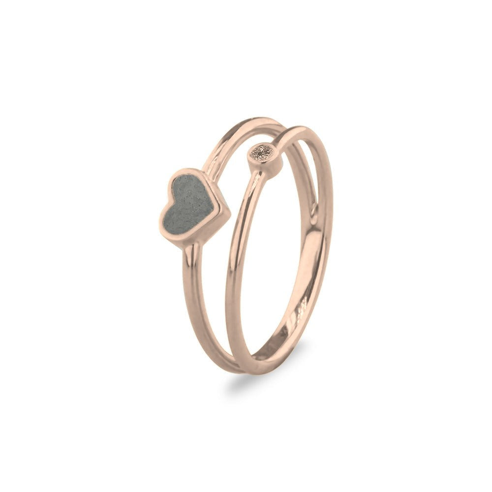 See You Dubbele hartring met as en geboortesteen in goud – RG058 – afbeelding 27