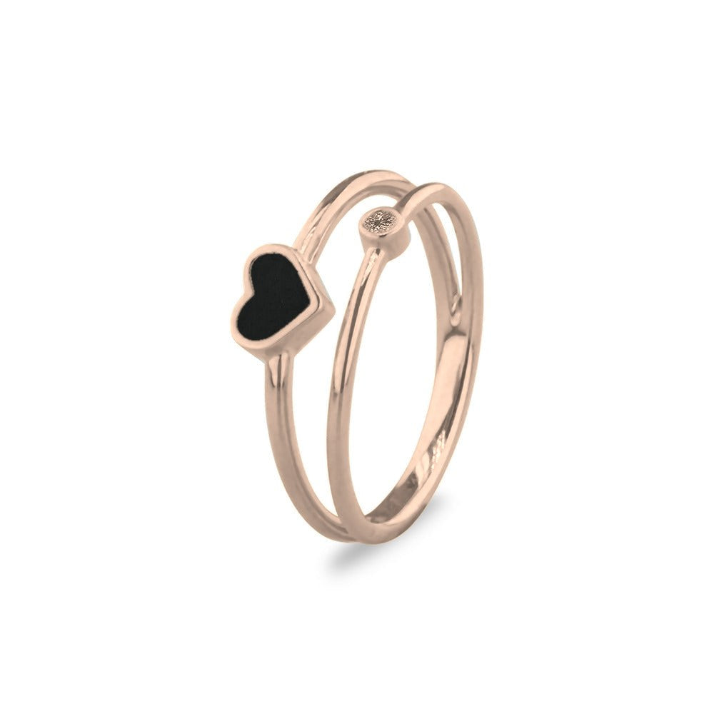 See You Dubbele hartring met as en geboortesteen in goud – RG058 – afbeelding 29