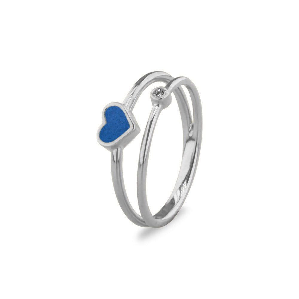 See You Dubbele hartring met as en geboortesteen in goud – RG058 – afbeelding 60