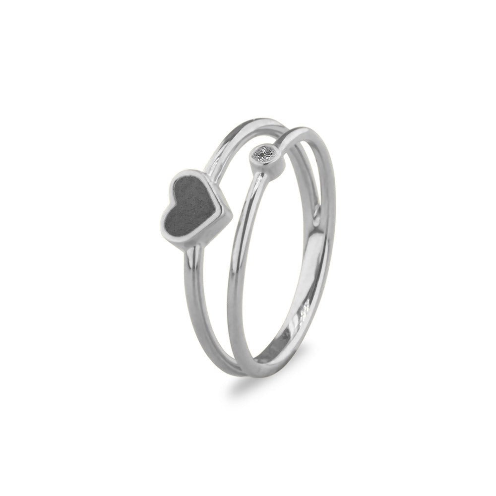 See You Dubbele hartring met as en geboortesteen in goud – RG058 – afbeelding 66