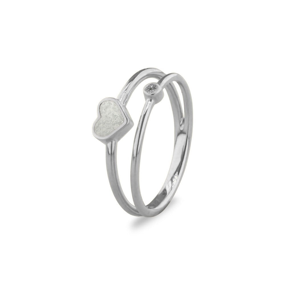 See You Dubbele hartring met as en geboortesteen in goud – RG058 – afbeelding 53