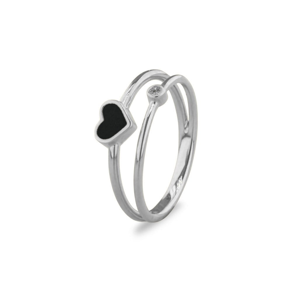 See You Dubbele hartring met as en geboortesteen in goud – RG058 – afbeelding 52