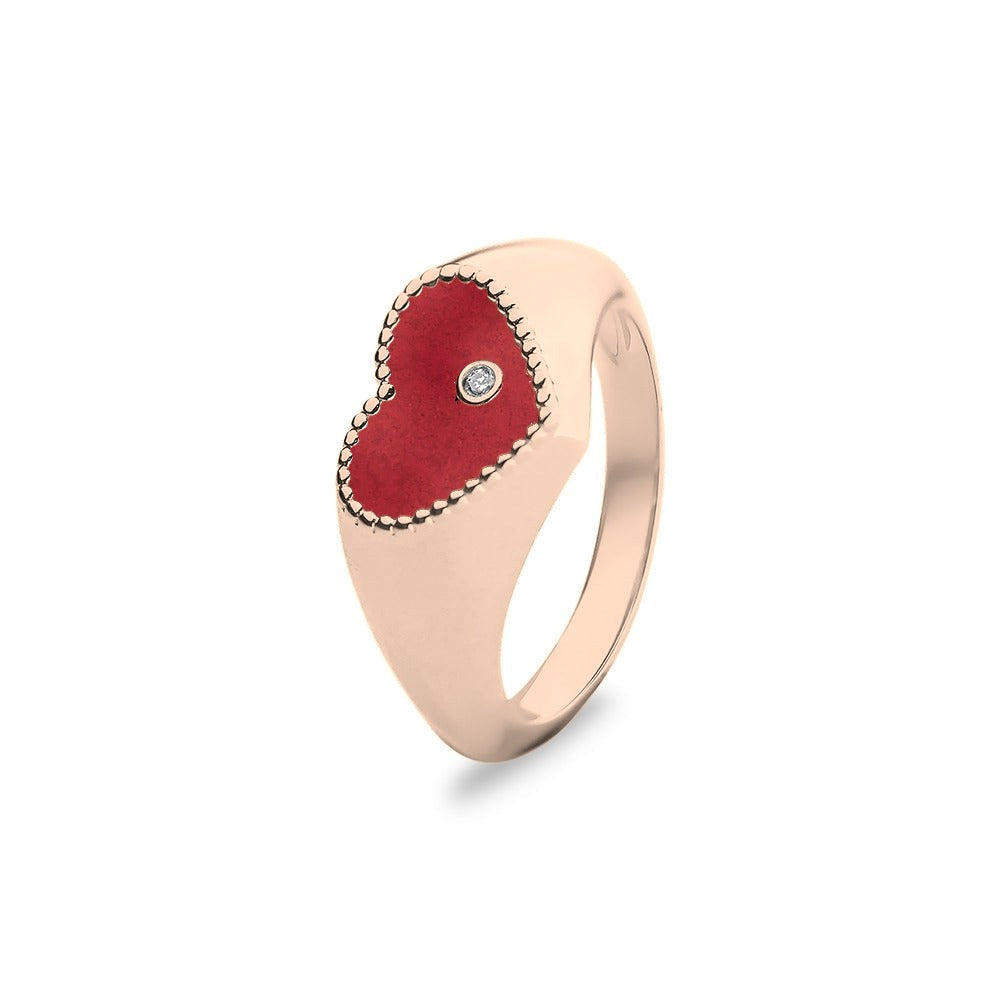 See You Gouden hartring met diamant voor as – RG071 – afbeelding 34