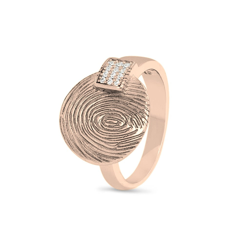 See You Diskring met vingerafdruk in goud – 413 S – afbeelding 2