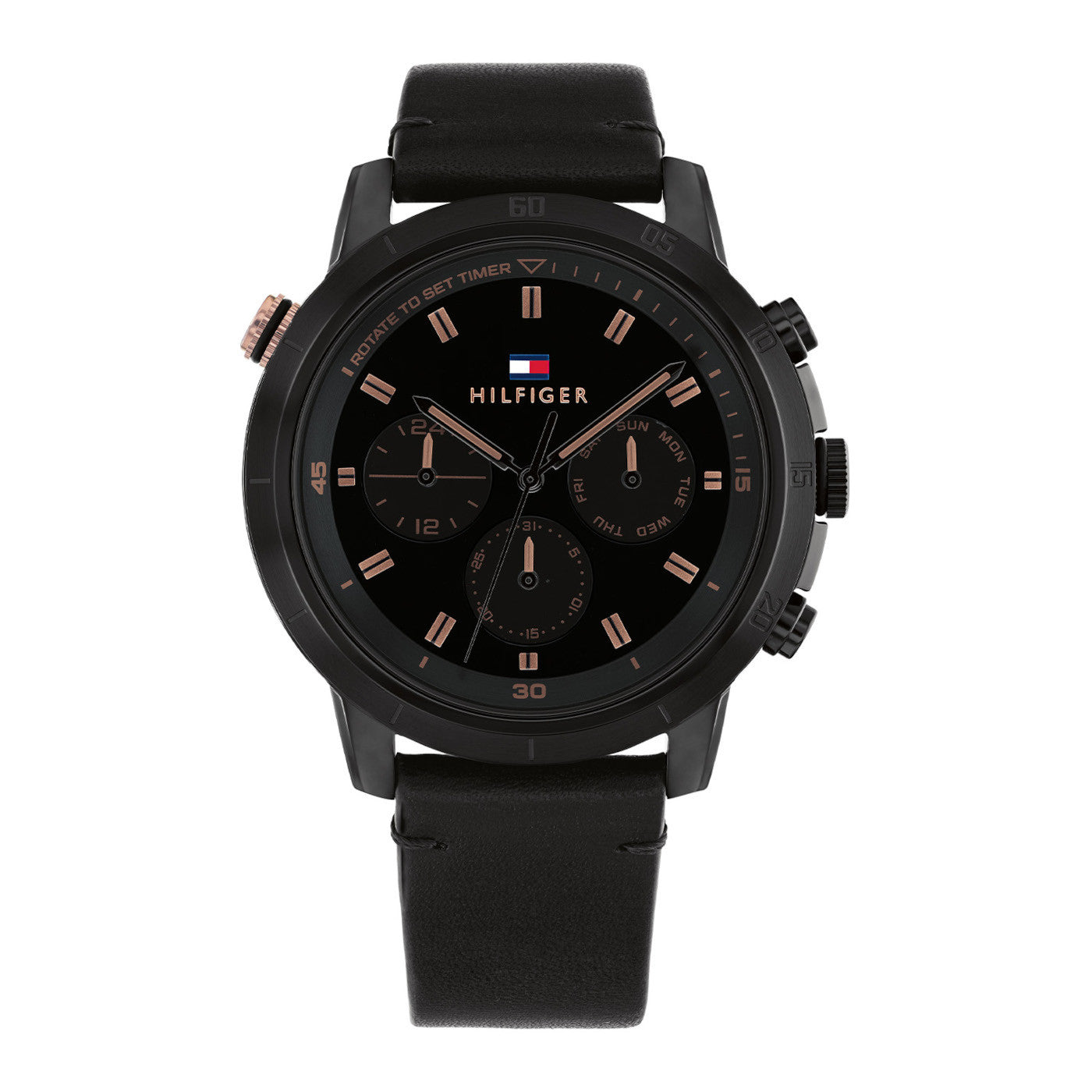 Tommy Hilfiger Horloge TH1792110 Heren Zwart 46 mm