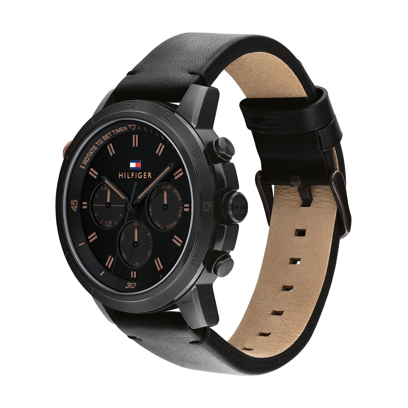 Tommy Hilfiger Horloge TH1792110 Heren Zwart 46 mm