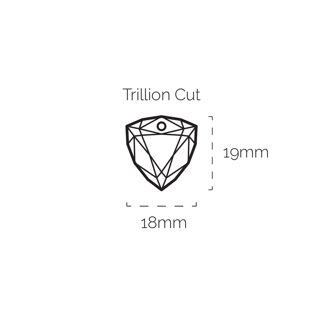 Sparkling Jewels Edelsteen Hanger Trillion Cut Sodaliet PENGEM20-TRI