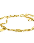 ZINZI gold plated zilveren multi-look armband met glanzende sleutel als bedel ZIA2357 - PansiteNederland.nl