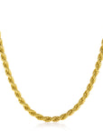 ZINZI gold plated zilveren koord ketting 45cm 4mm breed ZIC2343G - PansiteNederland.nl