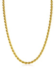 ZINZI gold plated zilveren koord ketting 45cm 4mm breed ZIC2343G - PansiteNederland.nl