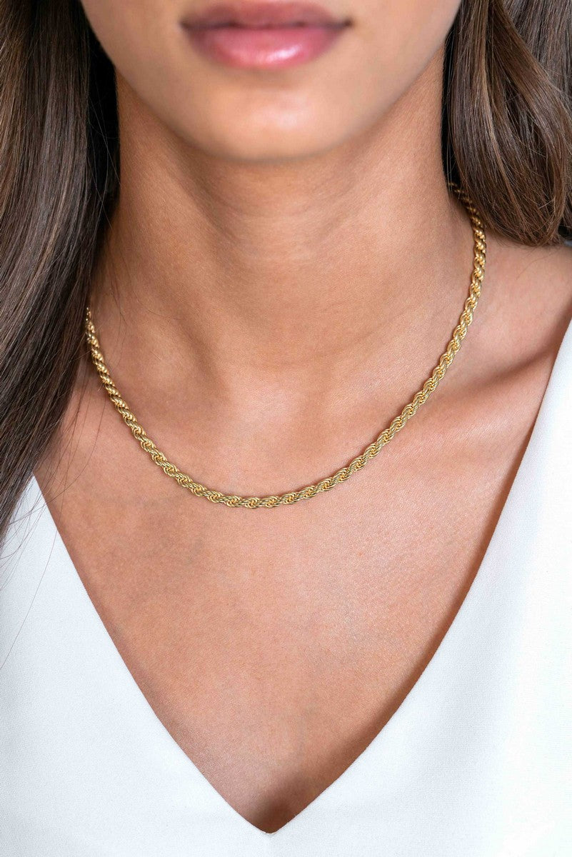 ZINZI Verguld Zilveren Ketting 42-45 cm - ZIC2343G