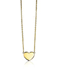Zinzi gold plated zilveren ketting 43cm met hart plaatje 10mm om te graveren ZIC2346G, exclusief en kwalitatief hoogwaardig. Ontdek nu!