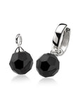 ZINZI zilveren oorbedels zwarte bead ZICH266Z (zonder oorringen) - PansiteNederland.nl