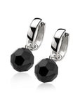 ZINZI zilveren oorbedels zwarte bead ZICH266Z (zonder oorringen) - PansiteNederland.nl