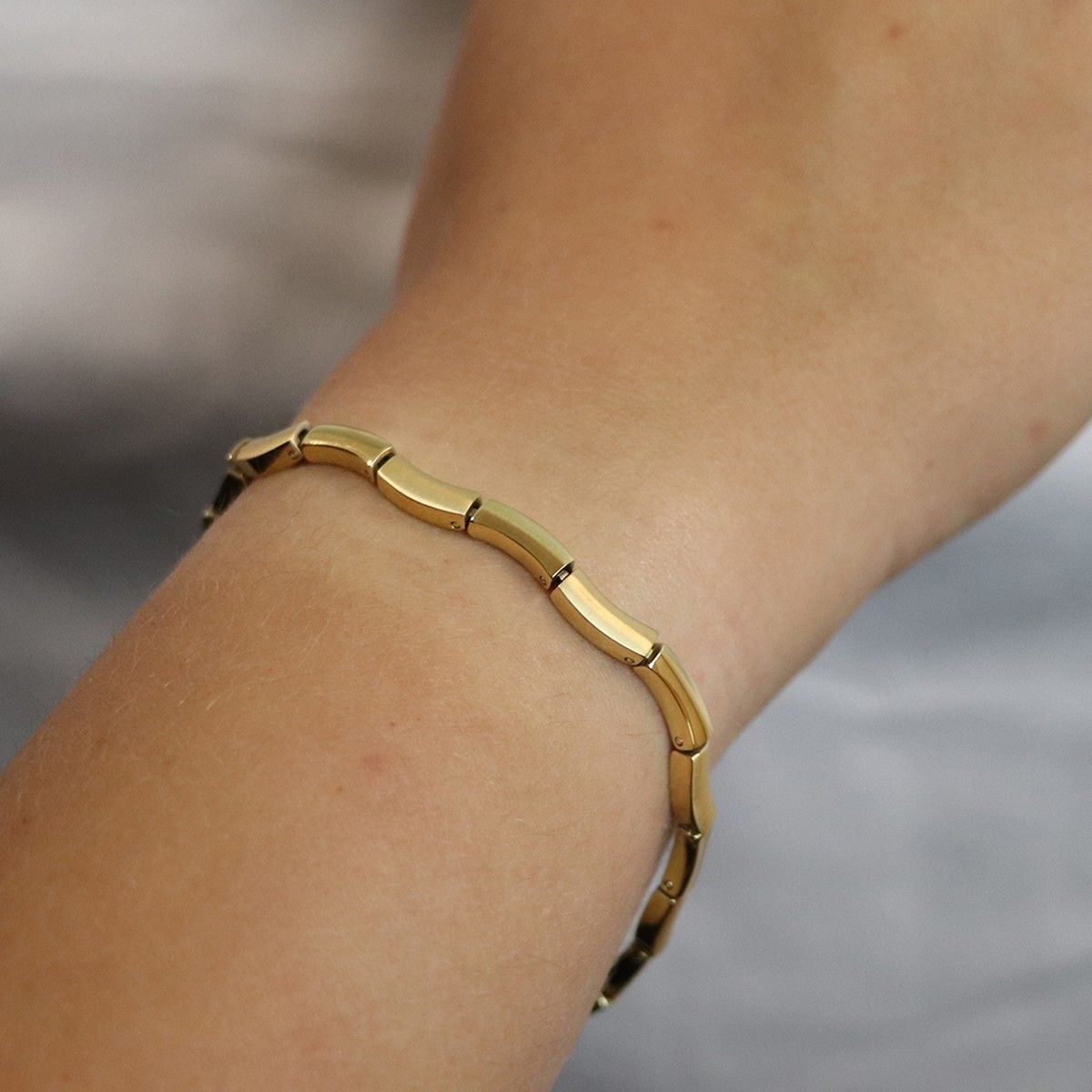 Boccia Titanium Armband 0370-06 Goudkleurig 210 mm