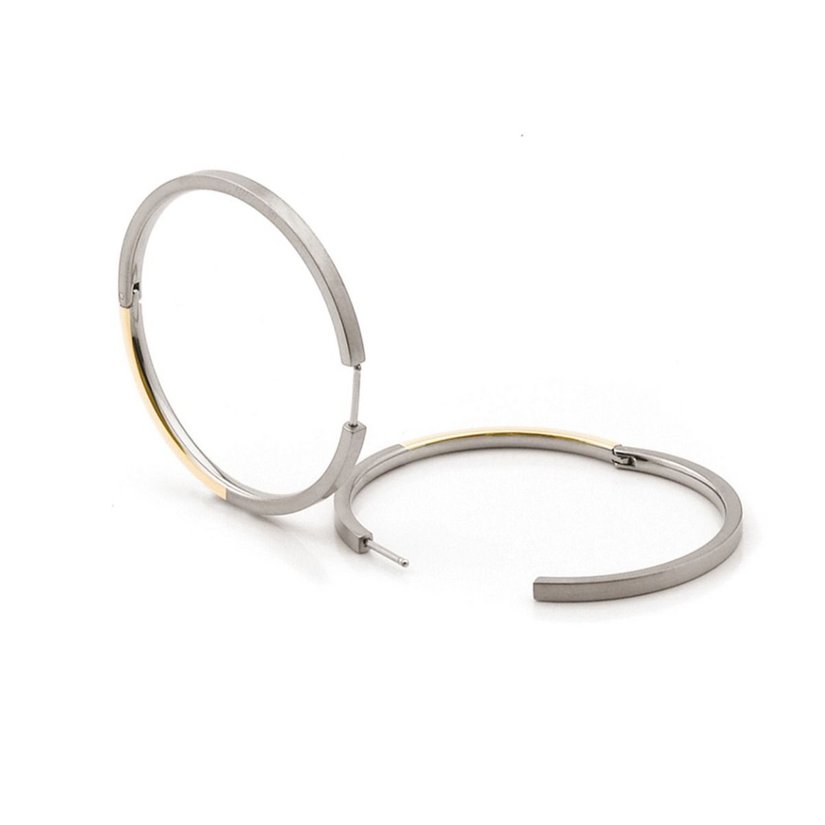 Boccia Titanium Oorbellen 0508-02 Zilverkleurig 40 mm