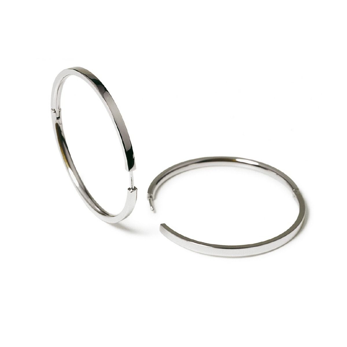 Boccia Titanium Oorbellen 0508-03 Zilverkleurig 40 mm