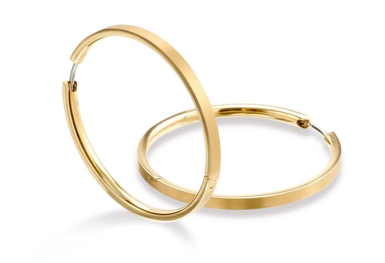 Boccia Titanium Oorbellen 0508-09 Goudkleurig 40 mm