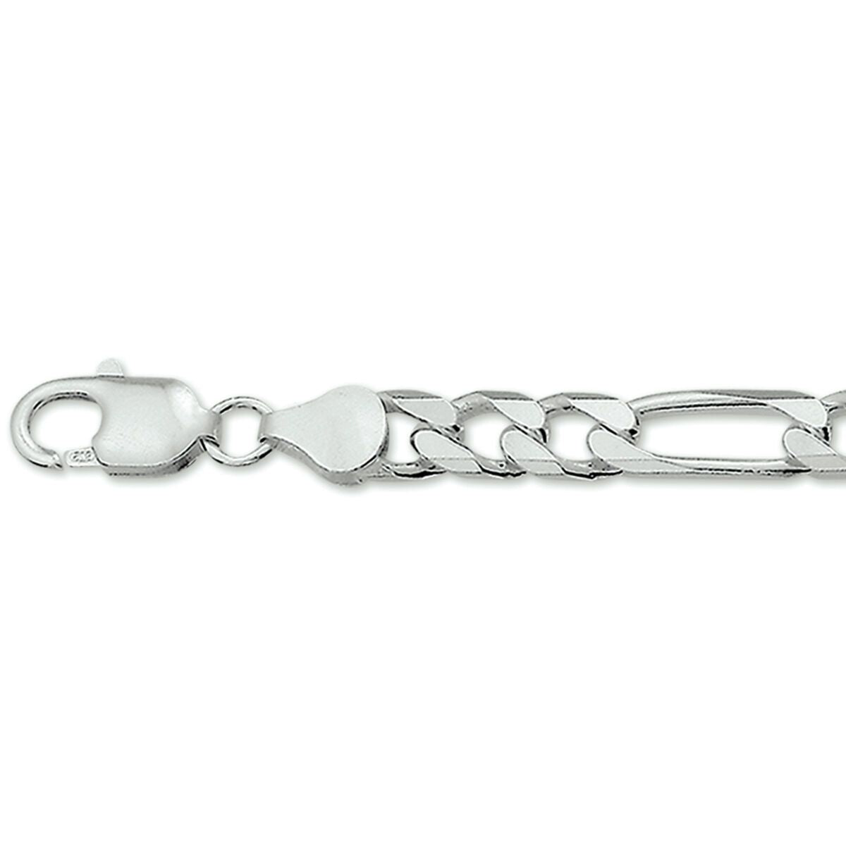 Fantasy Collection Collier figaro 7 mm zilver