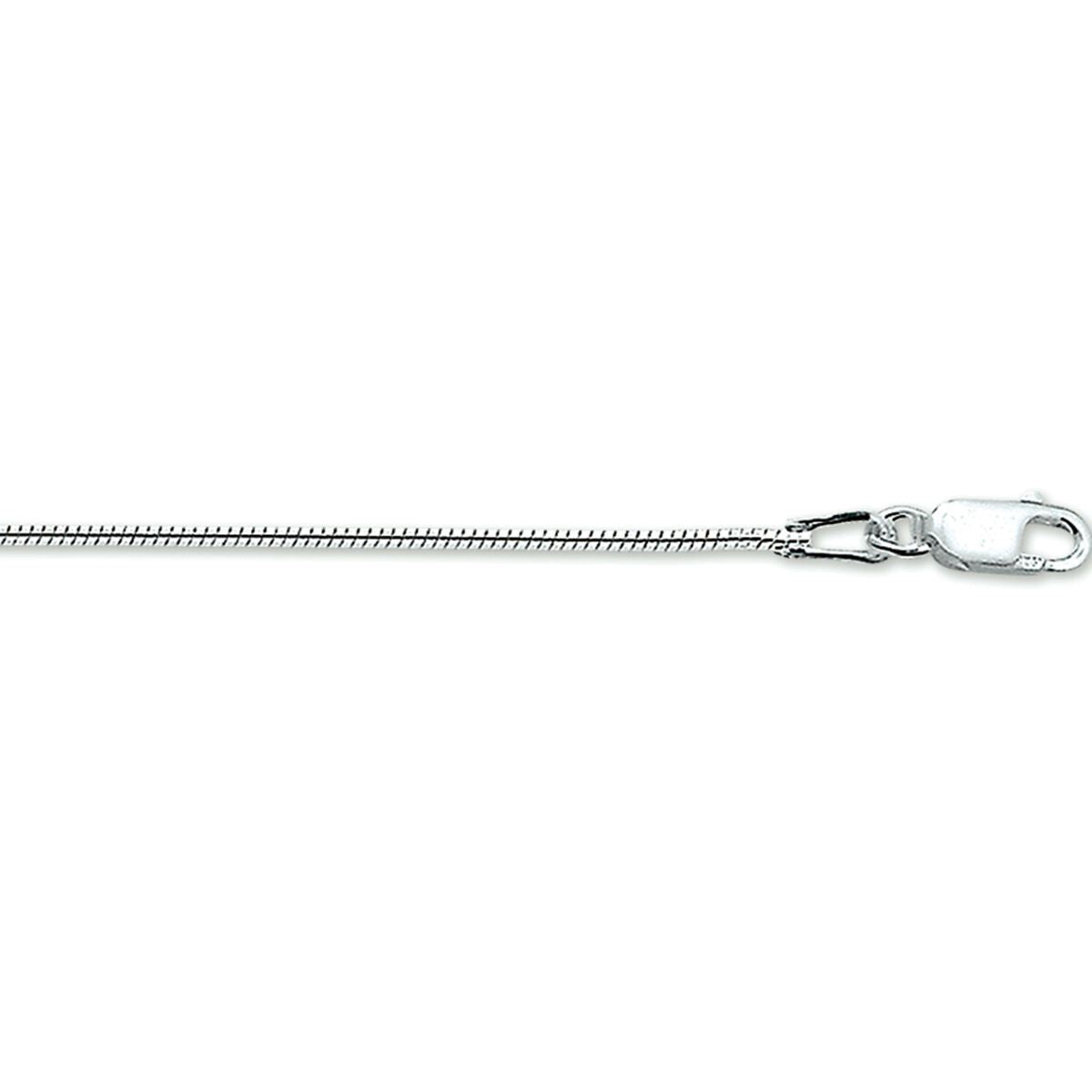 Fantasy Collection Slang rond 1,2 mm zilver halsketting