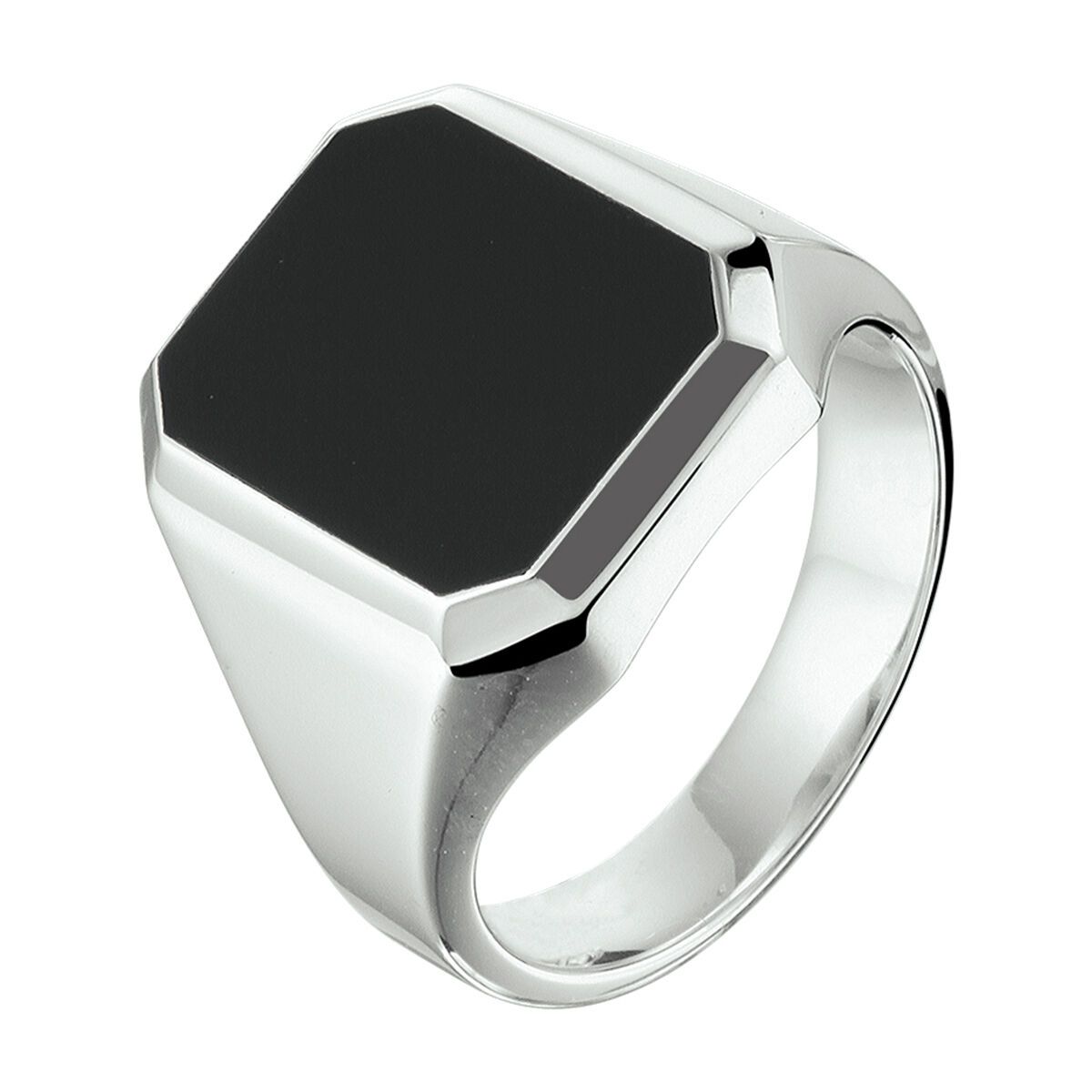 Fantasy Collection Zegelring massief onyx 13 x 11 mm zilver - PSN1014739