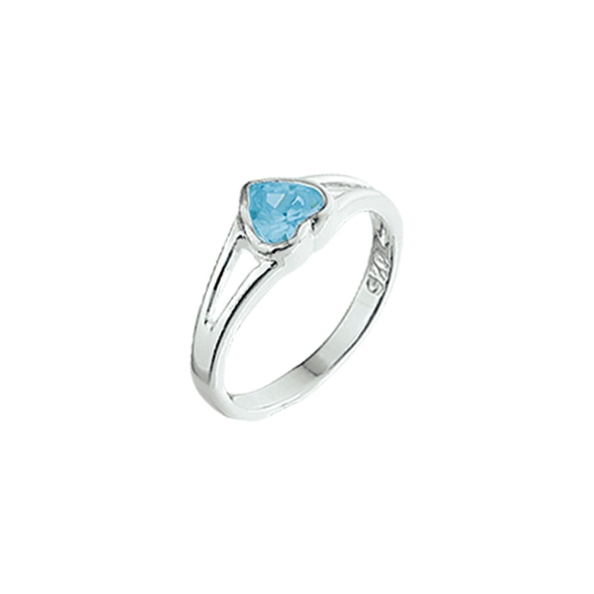 Fantasy Collection Ring hart blauw zirkonia zilver