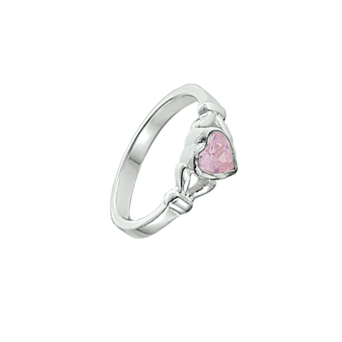 Fantasy Collection Ring hart roze zirkonia zilver