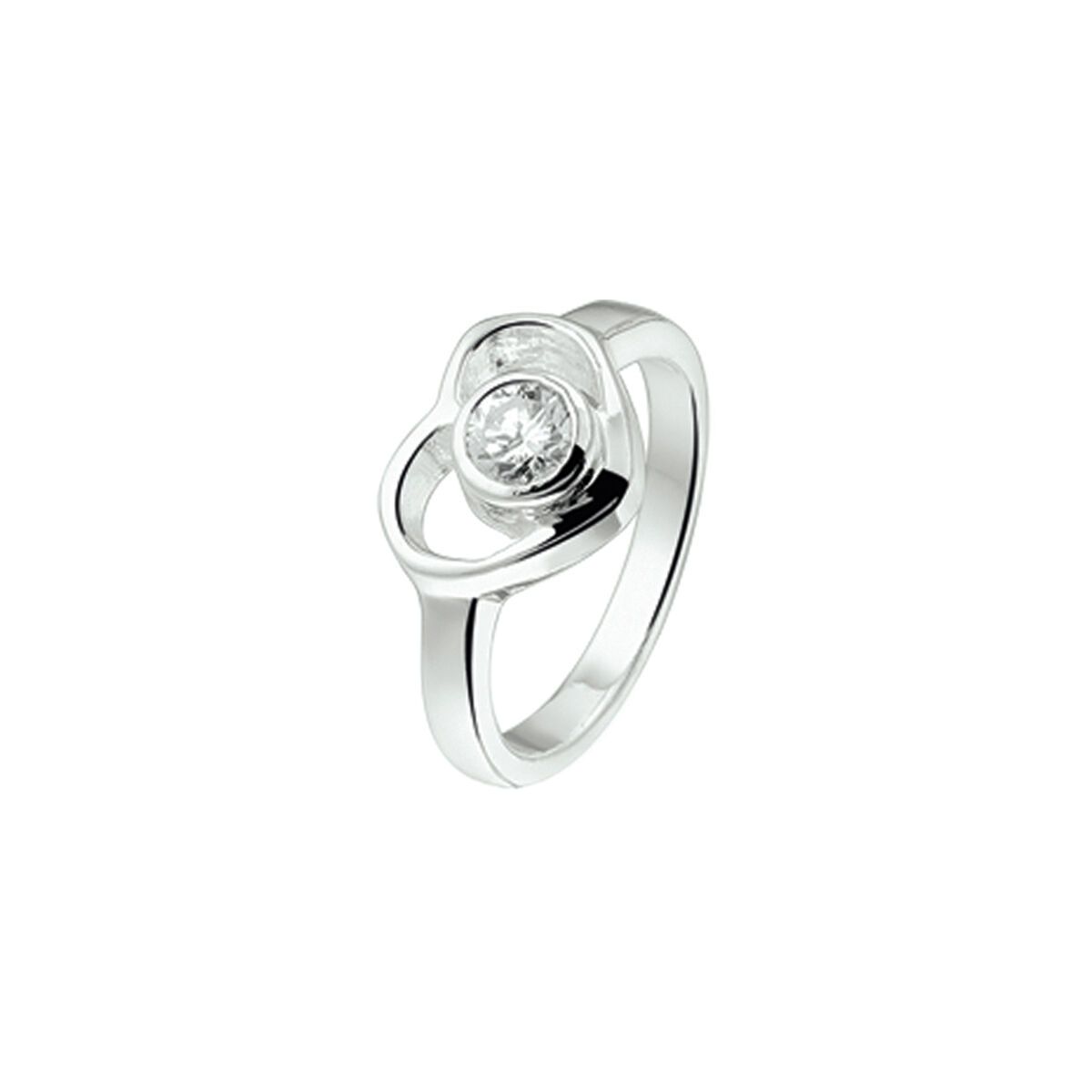 Fantasy Collection Ring hart en zirkonia zilver