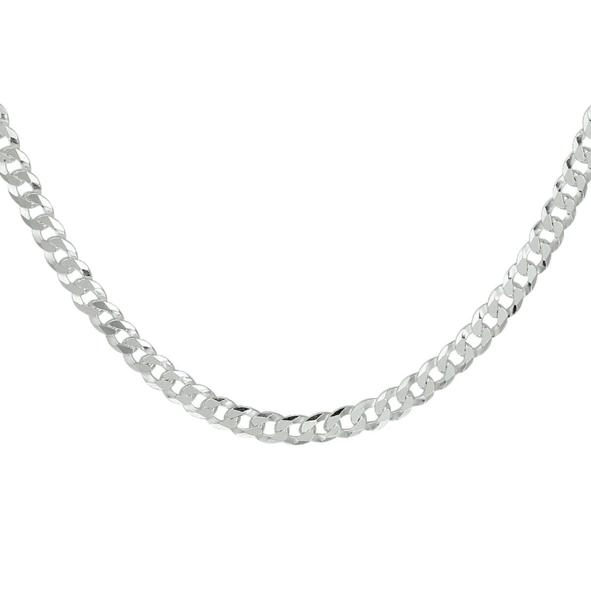Fantasy Collection Collier gourmette 6 zijdes geslepen 4,3 mm zilver - PSN1021680