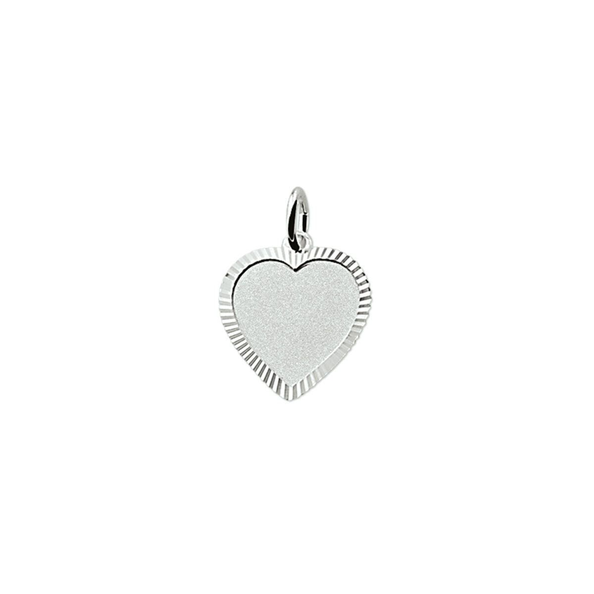 Fantasy Collection Graveerhartje gediamanteerd zilver hanger - PSN1323354