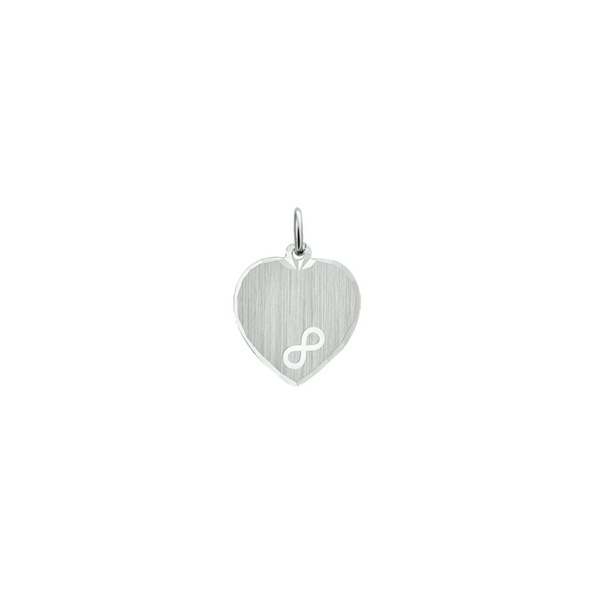 Fantasy Collection Graveerhartje infinity poli/mat gediamanteerd zilver hanger - PSN1323360