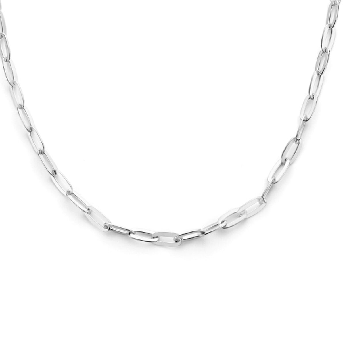 Fantasy Collection Collier paperclip platte buis 2.5 mm zilver