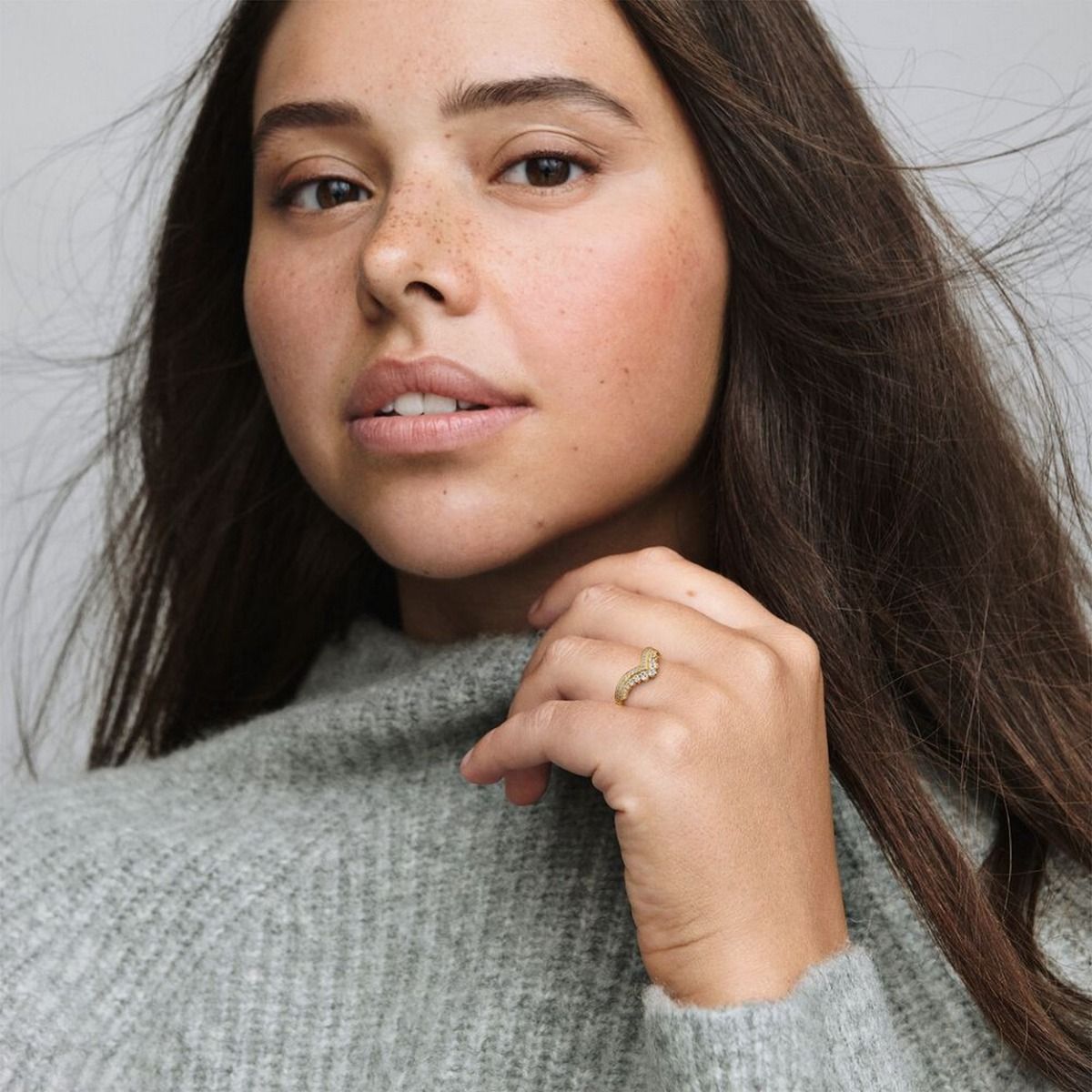 Pandora Timeless Wishbone Tiara Ring goudverguld - 167736C01