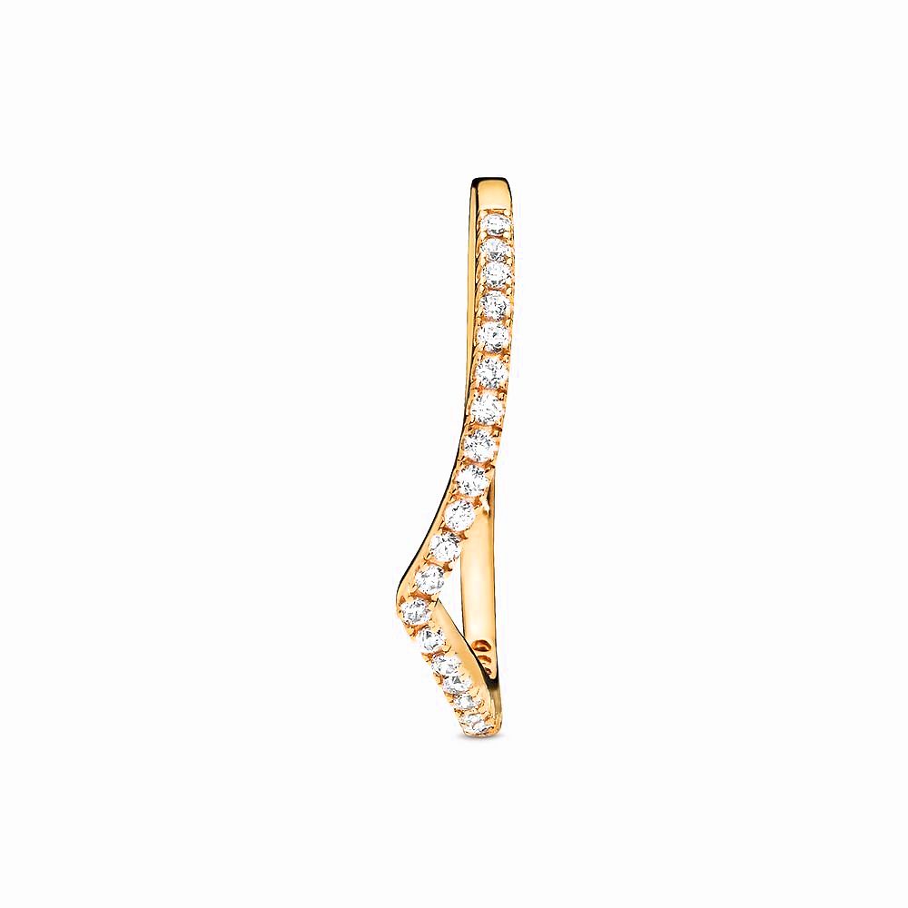 Pandora Sprankelende Wishbone Ring goudverguld - 168758C01