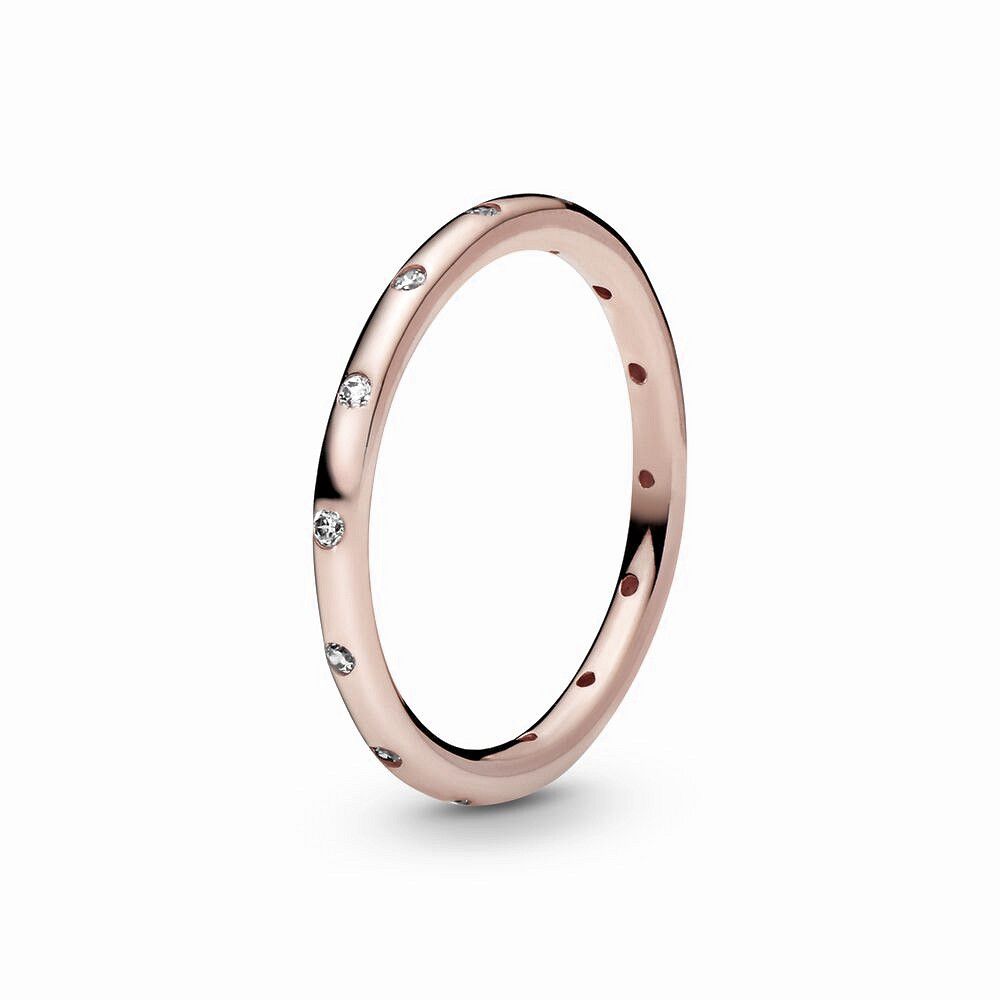 Pandora Simple Sparkling Ring roségoudverguld - 180945CZ