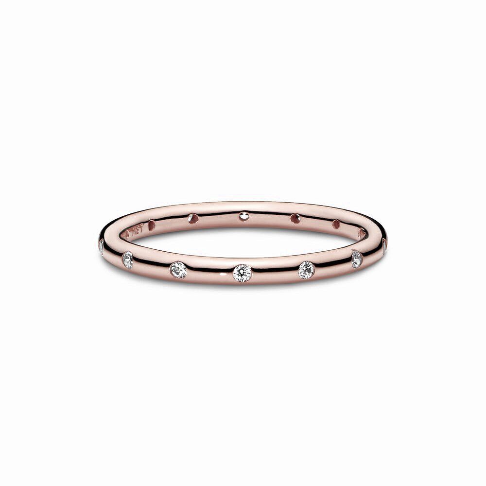 Pandora Simple Sparkling Ring roségoudverguld - 180945CZ
