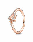 Pandora Heart and wishbone Pandora Rose ring met zirkonia 189302C01, exclusief en kwalitatief hoogwaardig. Ontdek nu!