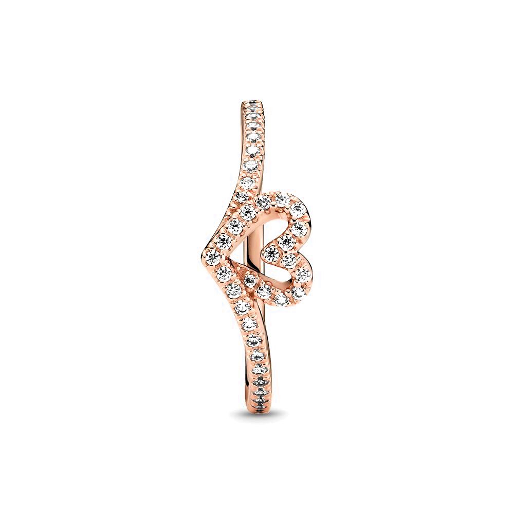 Pandora Heart and wishbone Pandora Rose ring met zirkonia 189302C01, exclusief en kwalitatief hoogwaardig. Ontdek nu!