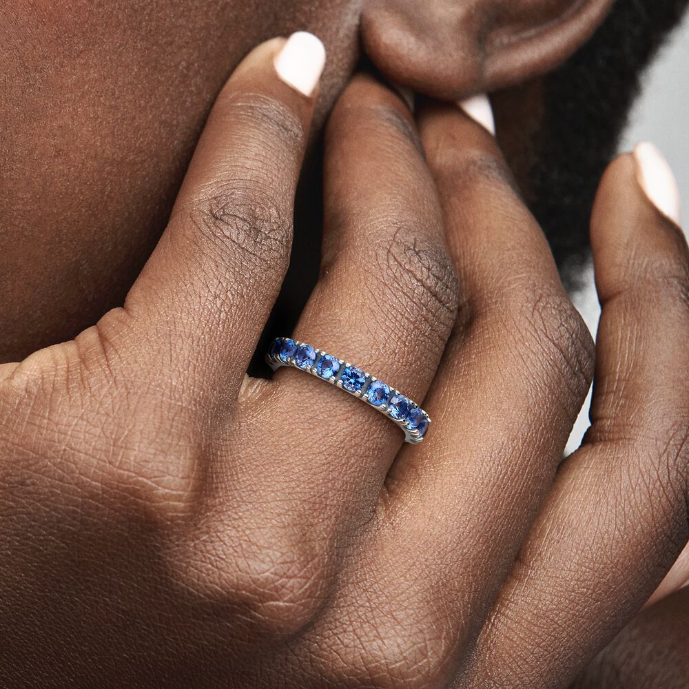 Pandora Sprankelende Rij Eternity Ring Blauw - 190050C02