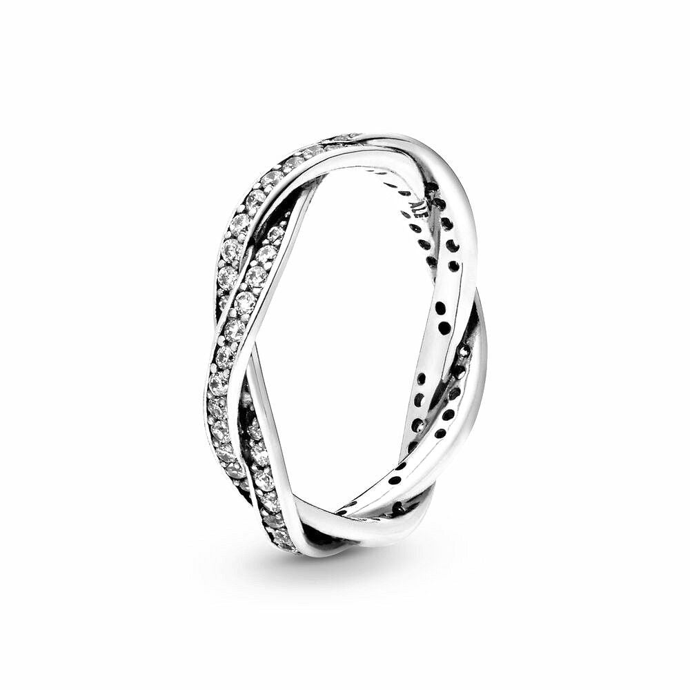 Pandora Sparkling Twisted Lines Ring 190892CZ, exclusief en kwalitatief hoogwaardig. Ontdek nu!
