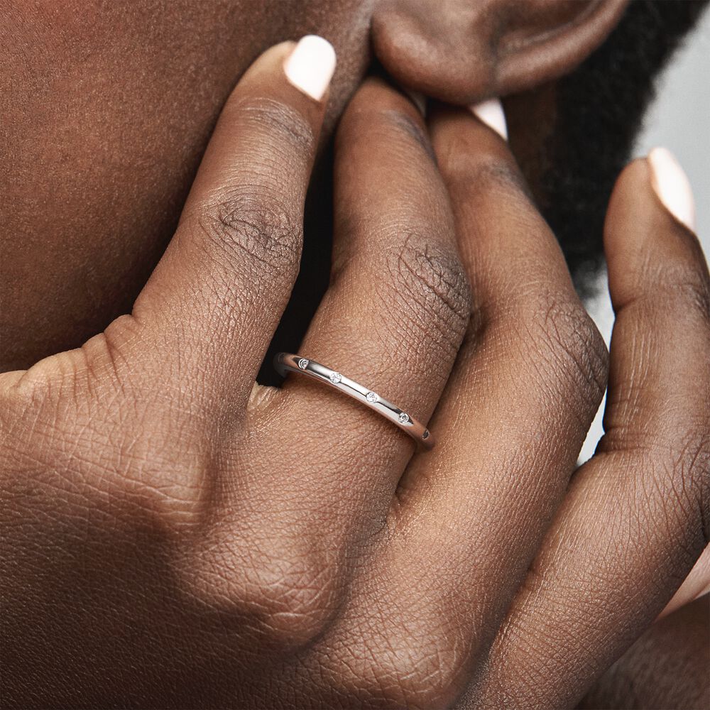 Pandora Simple Sparkling Ring roségoudverguld - 180945CZ