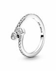 Pandora Two Sparkling Hearts Ring 191023CZ, exclusief en kwalitatief hoogwaardig. Ontdek nu!