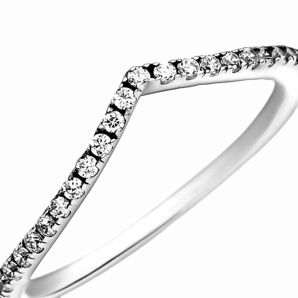Pandora Sparkling Wishbone Ring zilver - 196316CZ