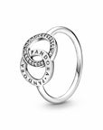 Pandora Entwined Circles Pandora Logo & Sparkle Ring 196326CZ, exclusief en kwalitatief hoogwaardig. Ontdek nu!