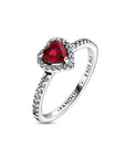 Pandora Sparkling Red Elevated Heart Ring 198421C02, exclusief en kwalitatief hoogwaardig. Ontdek nu!
