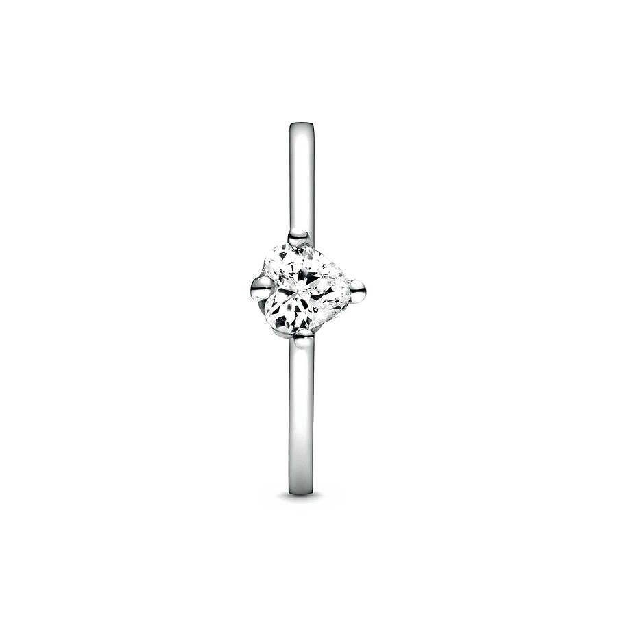 Pandora Helder Hart Solitair Ring zilver - 198691C01