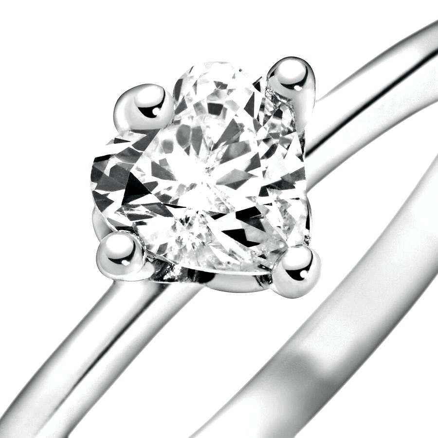 Pandora Helder Hart Solitair Ring zilver - 198691C01