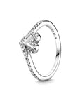Pandora Heart and wishbone zilveren ring met zirkonia 199302C01, exclusief en kwalitatief hoogwaardig. Ontdek nu!