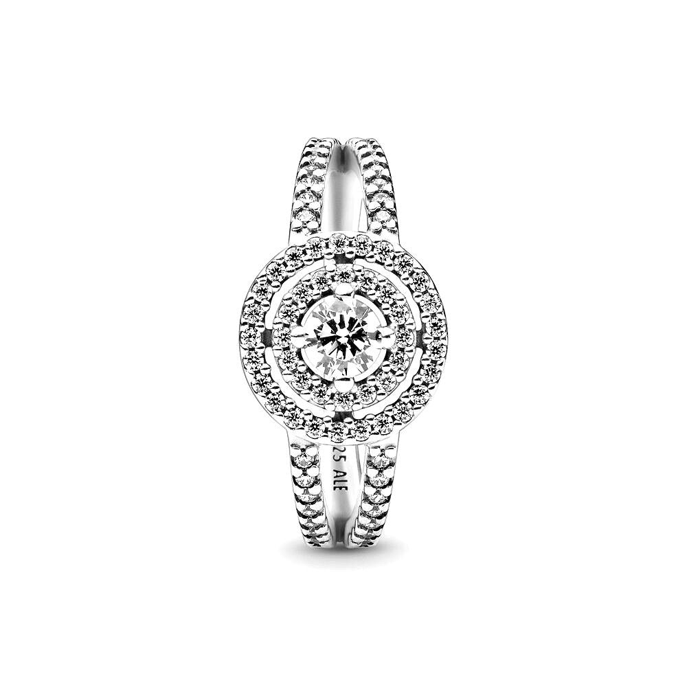 Pandora Sparkling Double Halo Ring zilver - 199408C01