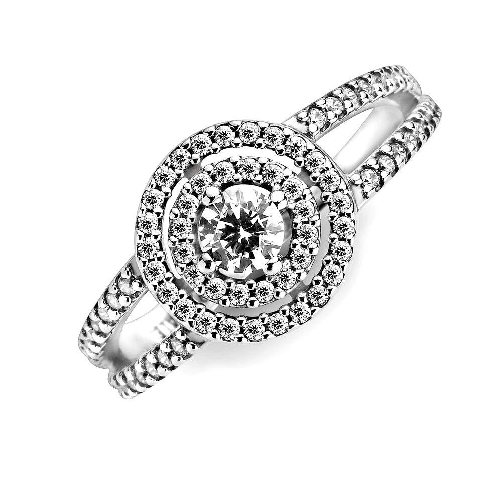 Pandora Sparkling Double Halo Ring zilver - 199408C01
